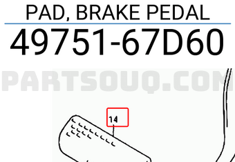 Suzuki 4975167D60 PAD, BRAKE PEDAL