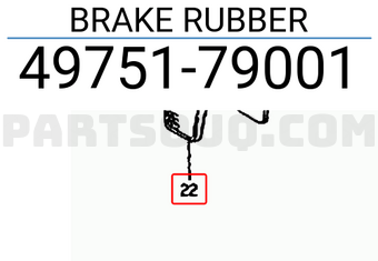 Suzuki 4975179001 BRAKE RUBBER