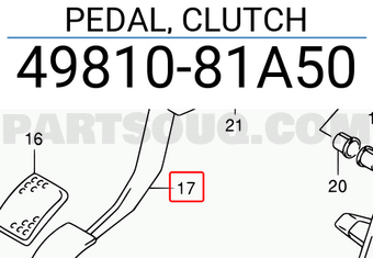 Suzuki 4981081A50 PEDAL, CLUTCH