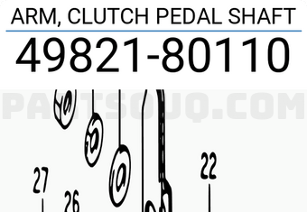 Suzuki 4982180110 ARM, CLUTCH PEDAL SHAFT