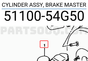 Suzuki 5110054G50 CYLINDER ASSY, BRAKE MASTER