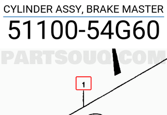 Suzuki 5110054G60 CYLINDER ASSY, BRAKE MASTER