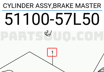 Suzuki 5110057L50 CYLINDER ASSY,BRAKE MASTER