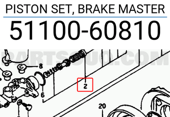Suzuki 5110060810 PISTON SET, BRAKE MASTER