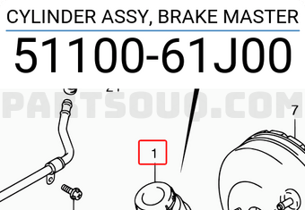 Suzuki 5110061J00 CYLINDER ASSY, BRAKE MASTER