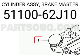 Suzuki 5110062J10 CYLINDER ASSY, BRAKE MASTER