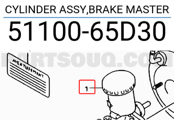Suzuki 5110065D30 CYLINDER ASSY,BRAKE MASTER