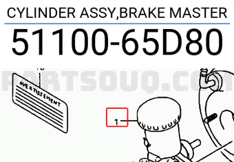 Suzuki 5110065D80 CYLINDER ASSY,BRAKE MASTER