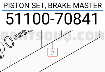 Suzuki 5110070841 PISTON SET, BRAKE MASTER