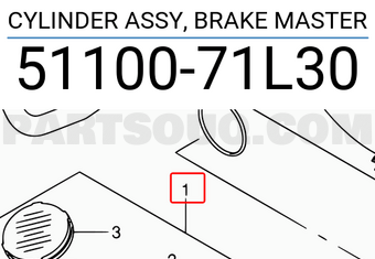 Suzuki 5110071L30 CYLINDER ASSY, BRAKE MASTER