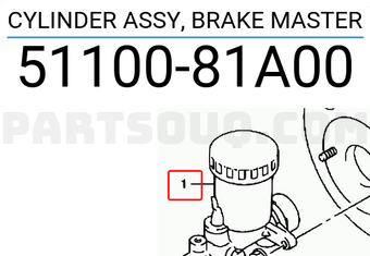 Suzuki 5110081A00 CYLINDER ASSY, BRAKE MASTER