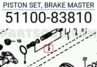 Suzuki 5110083810 PISTON SET, BRAKE MASTER