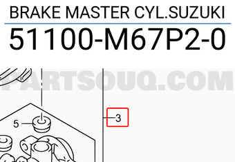 Suzuki 51100M67P20 BRAKE MASTER CYL.SUZUKI