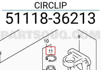 Suzuki 5111836213 CIRCLIP