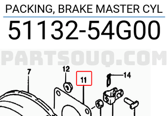 Suzuki 5113254G00 PACKING, BRAKE MASTER CYL