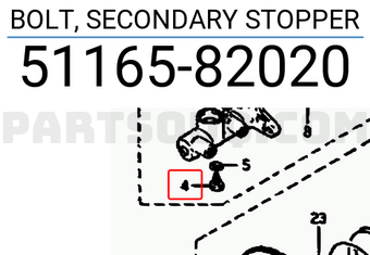 Suzuki 5116582020 BOLT, SECONDARY STOPPER
