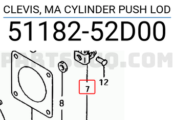 Suzuki 5118252D00 CLEVIS, MA CYLINDER PUSH LOD