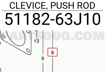 Suzuki 5118263J10 CLEVICE, PUSH ROD
