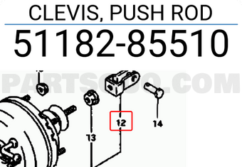 Suzuki 5118285510 CLEVIS, PUSH ROD