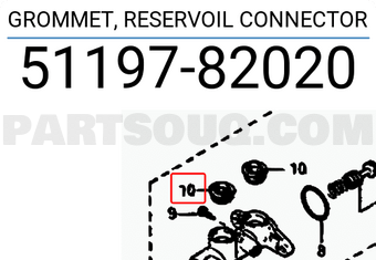 Suzuki 5119782020 GROMMET, RESERVOIL CONNECTOR