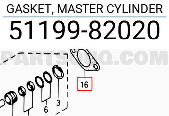 Suzuki 5119982020 GASKET, MASTER CYLINDER
