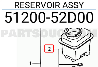 Suzuki 5120052D00 RESERVOIR ASSY