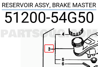 Suzuki 5120054G50 RESERVOIR ASSY, BRAKE MASTER