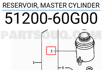 Suzuki 5120060G00 RESERVOIR, MASTER CYLINDER