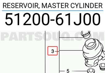 Suzuki 5120061J00 RESERVOIR, MASTER CYLINDER