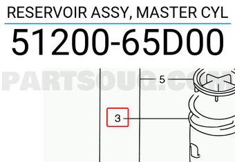 Suzuki 5120065D00 RESERVOIR ASSY, MASTER CYL