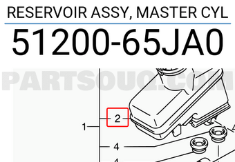 Suzuki 5120065JA0 RESERVOIR ASSY, MASTER CYL