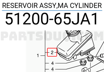 Suzuki 5120065JA1 RESERVOIR ASSY,MA CYLINDER