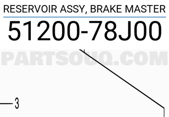 Suzuki 5120078J00 RESERVOIR ASSY, BRAKE MASTER