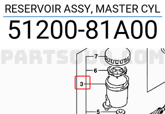 Suzuki 5120081A00 RESERVOIR ASSY, MASTER CYL