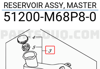 Suzuki 51200M68P80 RESERVOIR ASSY, MASTER
