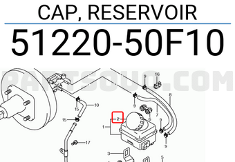 Suzuki 5122050F10 CAP, RESERVOIR