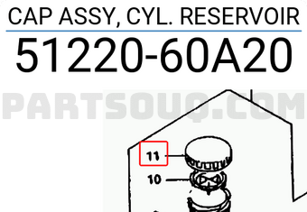 Suzuki 5122060A20 CAP ASSY, CYL. RESERVOIR