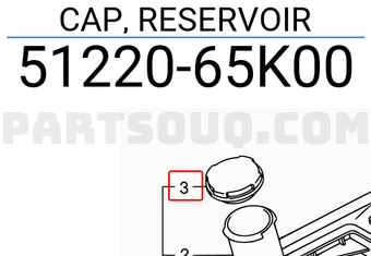 Suzuki 5122065K00 CAP, RESERVOIR