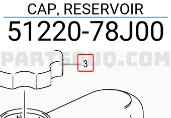 Suzuki 5122078J00 CAP, RESERVOIR