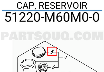Suzuki 51220M60M00 CAP, RESERVOIR