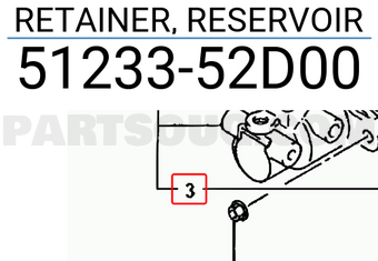 Suzuki 5123352D00 RETAINER, RESERVOIR