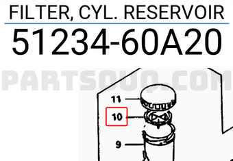 Suzuki 5123460A20 FILTER, CYL. RESERVOIR