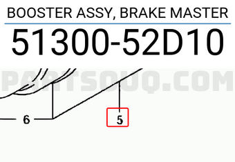 Suzuki 5130052D10 BOOSTER ASSY, BRAKE MASTER