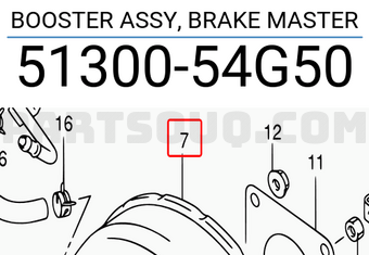 Suzuki 5130054G50 BOOSTER ASSY, BRAKE MASTER