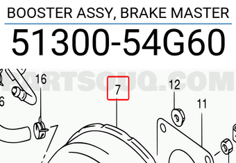 Suzuki 5130054G60 BOOSTER ASSY, BRAKE MASTER