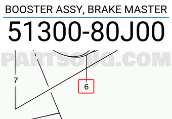 Suzuki 5130080J00 BOOSTER ASSY, BRAKE MASTER