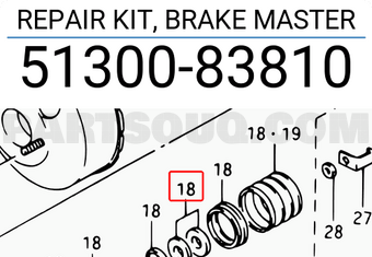 Suzuki 5130083810 REPAIR KIT, BRAKE MASTER