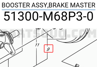 Suzuki 51300M68P30 BOOSTER ASSY,BRAKE MASTER