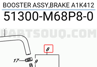 Suzuki 51300M68P80 BOOSTER ASSY,BRAKE A1K412