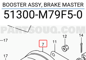 Suzuki 51300M79F50 BOOSTER ASSY, BRAKE MASTER